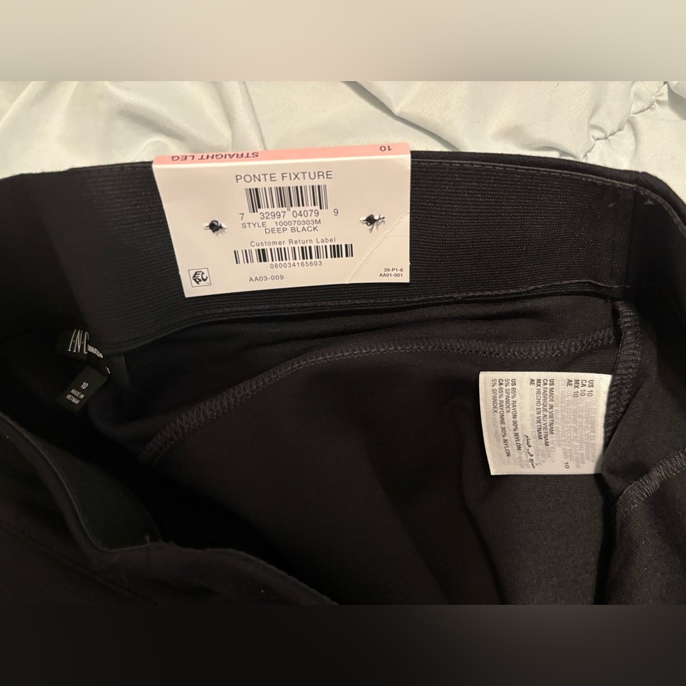 Classic Black INC International Concepts Pants / Leggings, Size 10 NWT - Picture 6 of 6